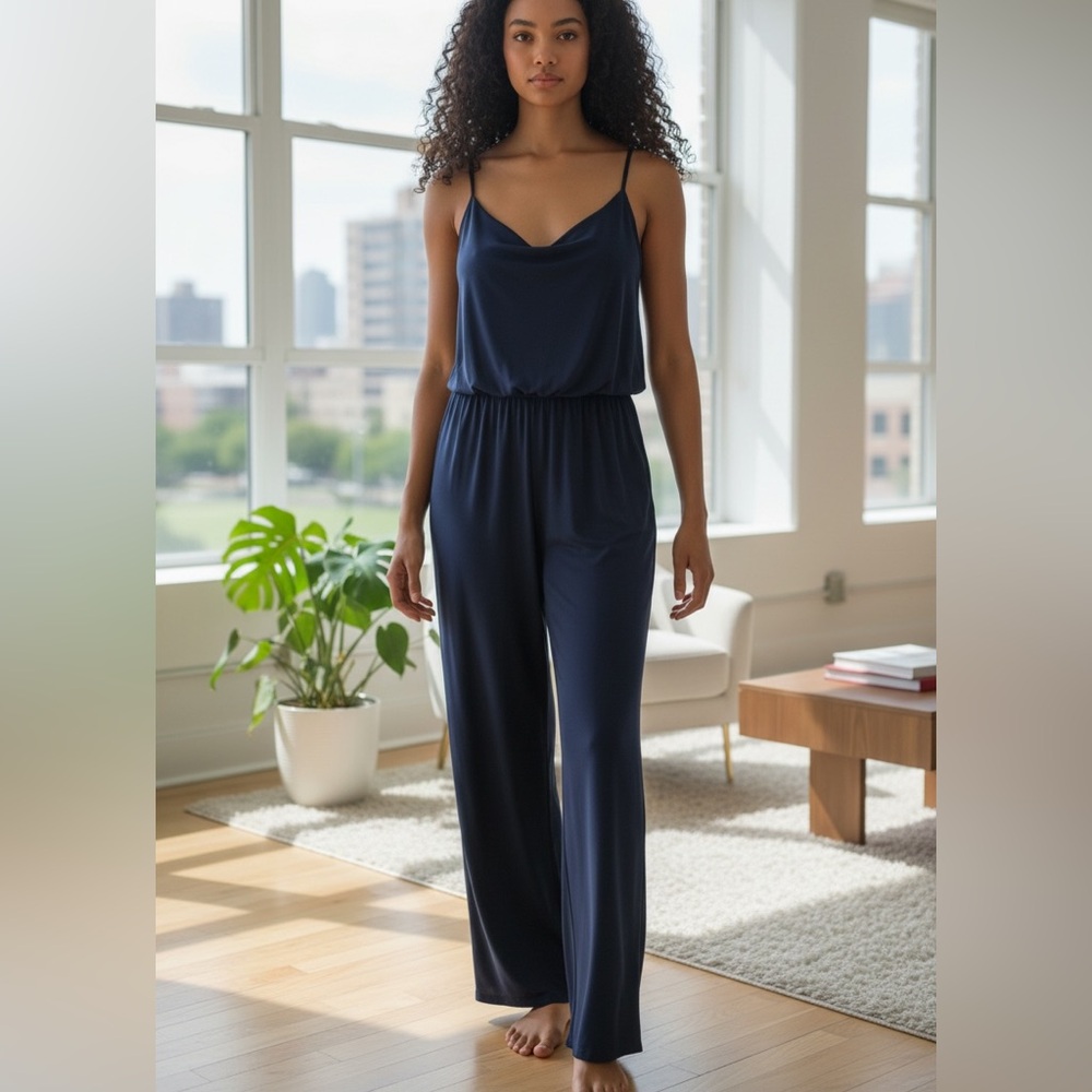 Olivia K Elegant Navy Blue Jumpsuit